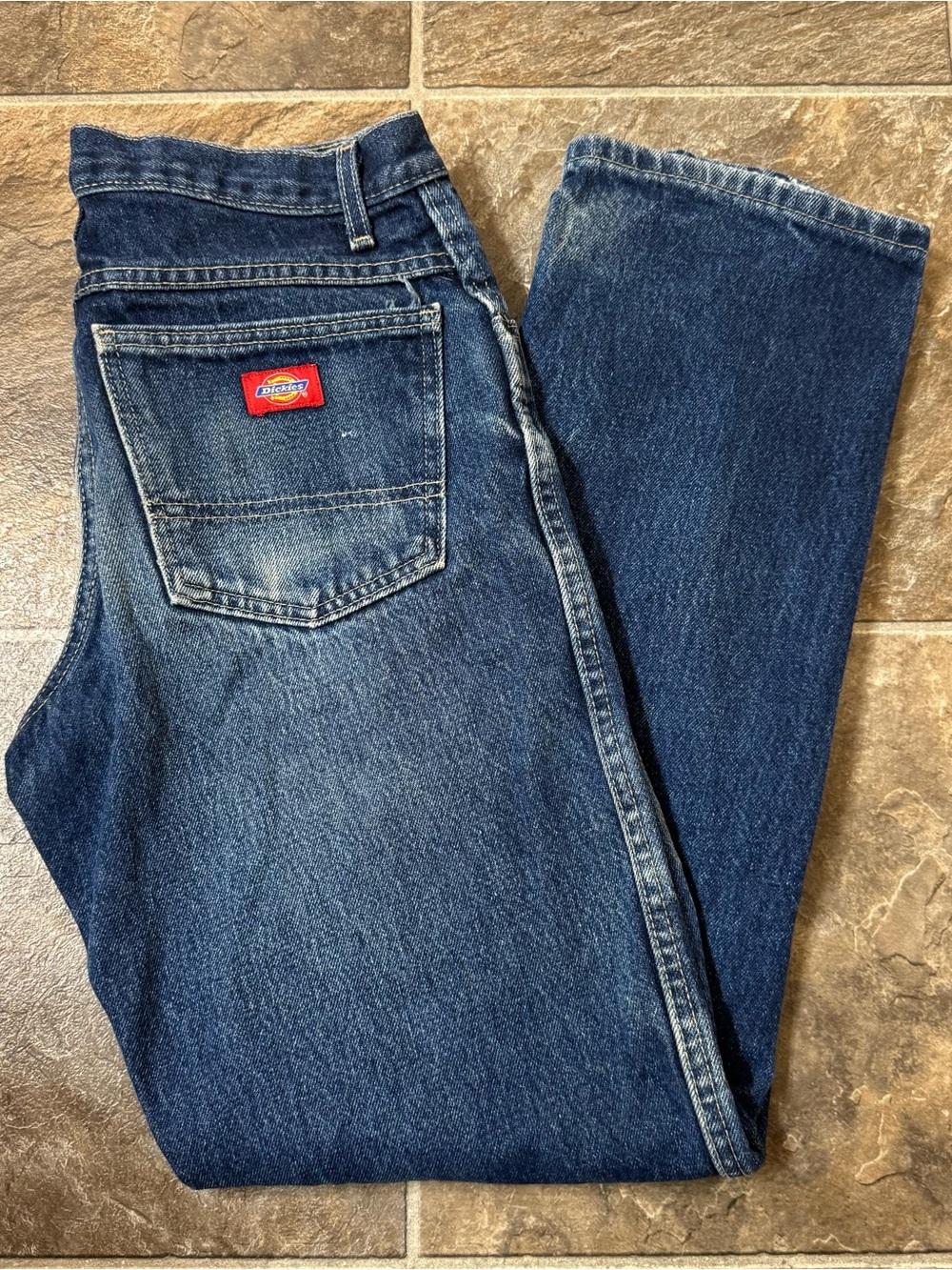 Dickies Work Wear Regular Fit Straight Leg Blue Denim Jeans Cotton Size 30x32